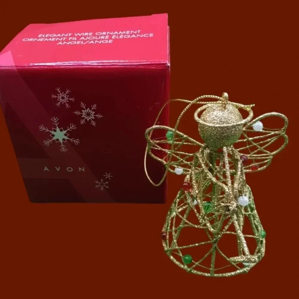 Avon wire christmas ornament angel